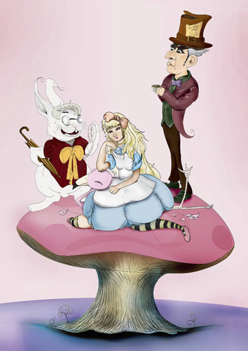 Cartoon: alice in confuse world (medium) by tomandrug tagged alice