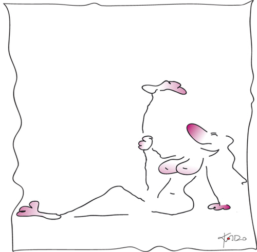 Cartoon: Klassischer Akt 2 (medium) by KADO tagged graz,styria,austria,kalcher,dominika,illustration,spass,humor,comic,cartoon,kadocartoons,kado,akt,erotik