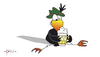 Cartoon: Alles Gute zum Vatertag (small) by KADO tagged krähe,crow,animal,bird,kado,kadocartoons,cartoon,comic,humor,spass,illustration,dominika,kalcher,austria,styria,graz,vatertag,himmelfahrt,father,day,beer,bier,prost,cheers
