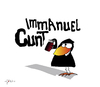 Cartoon: Immanuel (small) by KADO tagged draw,zeichnen,art,kunst,styria,graz,steiermark,austria,illustration,cartoon,spass,humor,comic,kalcher,dominika,kadocartoons,kado,vogel,bird,animal,crow,krähe,philosophie,philosophy,immanuel,kant,cunt,graffiti