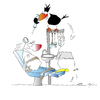 Cartoon: Jetzt wird zurückgeschlagen (small) by KADO tagged krähe,crow,animal,bird,kado,kadocartoons,cartoon,comic,humor,spass,illustration,dominika,kalcher,austria,styria,graz,zahnarzt,dentist,strike,back,zurückschlagen