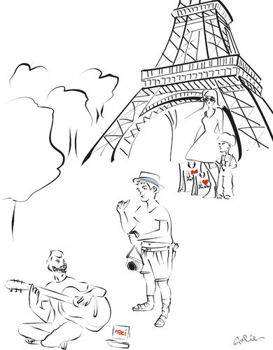 Cartoon: The Beauty of Paris (medium) by Dolie tagged paris