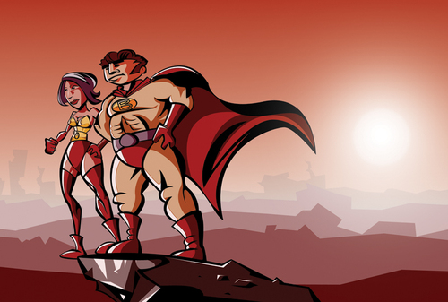 Cartoon: Superhelden (medium) by brazil80 tagged superheld,comic,superhero