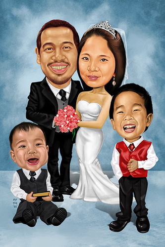 Cartoon: Hayag Family (medium) by Rey Esla Teo tagged caricature,portrait,digital,painting