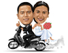 Cartoon: Jonathan Wedding (small) by Rey Esla Teo tagged wedding,caricature,portrait,digital,painting