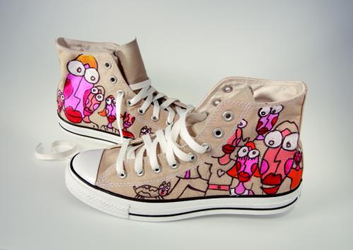 Cartoon: Chaussures (medium) by Albin Christen tagged chaussures,converse,