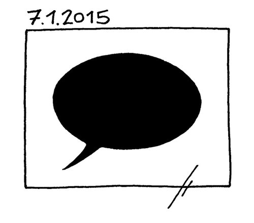 Cartoon: 7.1.2015 (medium) by badham tagged hebdo,charlie