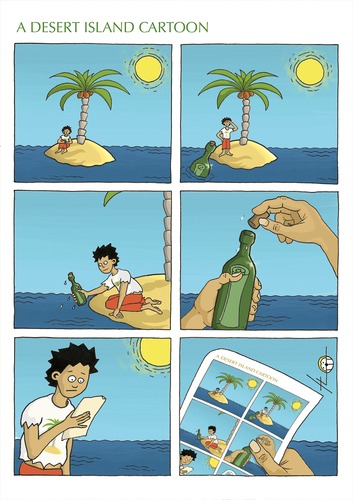 Cartoon: A desert island cartoon (medium) by badham tagged badham,cartoon,island,desert