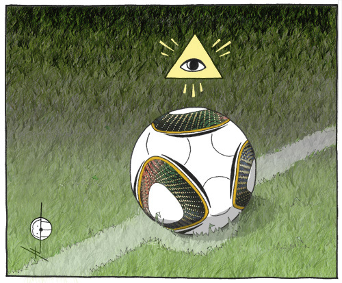 Cartoon: Fußballgott (medium) by badham tagged badham,vorsehung,auge,allsehend,fußballgott,2010,worldcup,weltmeisterschaft,wm,southafrica,südafrika,gott,god,soccer,fußball