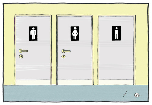 Cartoon: WC - Variations on a theme I (medium) by badham tagged badham,toilette,klo,lavatory,wc,wc,toilette,bad,frauen,männer,piktogramm