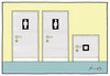 Cartoon: WC - variations on a theme III (small) by badham tagged wc,lavatory,klo,toilette,quadrat,absurd,badham