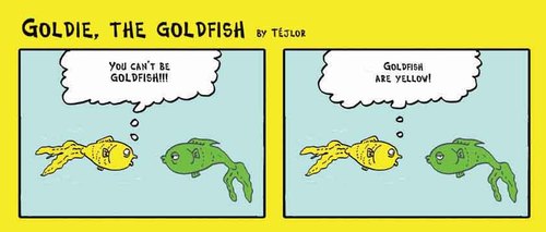 Cartoon: Goldie the goldfish (medium) by tejlor tagged goldfish