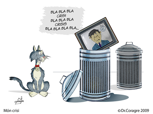 Cartoon: Mon crisi (medium) by DrCoragre tagged global,crisis,television,satire,drawing,humor