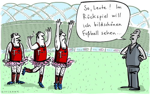 Cartoon: bildschöner Fußball (medium) by kittihawk tagged kittihawk,2014,bayern,münchen,campions,league,hinspiel,verloren,real,madrid,pep,guardiola,training,bildschöner,fußball,schöner,spielen,rückspiel,trainieren,stadion,balletröckchen,tütü,kittihawk,2014,bayern,münchen,campions,league,hinspiel,verloren,real,madrid,pep,guardiola,training,bildschöner,fußball,schöner,spielen,rückspiel,trainieren,stadion,balletröckchen,tütü