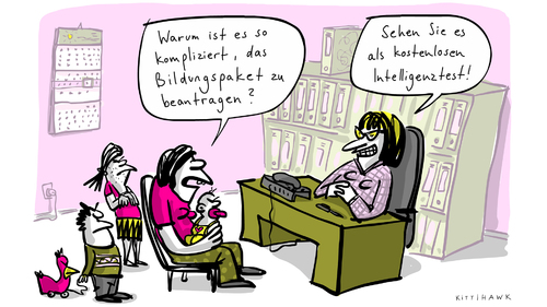 Cartoon: bildungspaket (medium) by kittihawk tagged bildungspaket,bildung,hartz,teilhabe,von,der,leyen,schwesig,kinder,bildung,teilhabe,leyen,kinder