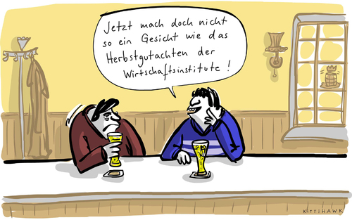 Cartoon: Herbstgutachten (medium) by kittihawk tagged kittihawk,2014,herbstgutachten,wirtschaftsinstitute,bundesregierung,ausblick,wachstum,einbruch,bricht,ein,schlecht,konjunktur,abgekühlt,kneipe,gesicht,so,bier,herbst,schlechte,laune,depression,traurig,geschafft,ohne,antrieb,kittihawk,2014,herbstgutachten,wirtschaftsinstitute,bundesregierung,ausblick,wachstum,einbruch,bricht,ein,schlecht,konjunktur,abgekühlt,kneipe,gesicht,so,bier,herbst,schlechte,laune,depression,traurig,geschafft,ohne,antrieb