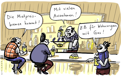 Cartoon: Mietpreisbremse (medium) by kittihawk tagged kittihawk,2014,mietpreisbremse,kommt,ausnahmen,wohnungen,gas,mit,kneipe,stammtisch,bier,gesetz,maas,immobilien,markt,kittihawk,2014,mietpreisbremse,kommt,ausnahmen,wohnungen,gas,mit,kneipe,stammtisch,bier,gesetz,maas,immobilien,markt