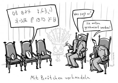 mit Brötchen verhandeln mit Brötchen verhandeln