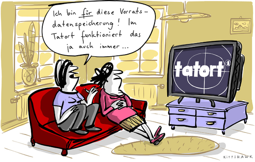 Cartoon: Vorratsdaten (medium) by kittihawk tagged kittihawk,2015,vorratsdatenspeicherung,gesetz,sinnvoll,sinnlos,überwachung,telefondaten,speicherung,bürgerrechte,anlass,unabhängig,terrorabwehr,verbrechensbekämpfung,tatort,funktioniert,tv,fiktion,sofa,wohnzimmer,fernseher,zu,hause,kittihawk,2015,vorratsdatenspeicherung,gesetz,sinnvoll,sinnlos,überwachung,telefondaten,speicherung,bürgerrechte,anlass,unabhängig,terrorabwehr,verbrechensbekämpfung,tatort,funktioniert,tv,fiktion,sofa,wohnzimmer,fernseher,zu,hause