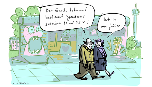 Cartoon: wie früher (medium) by kittihawk tagged gauck,wahl,zum,bundespräsidenten,schloss,bellevue,bundesversammlung,berlin,sonntag,wahltag,gauck,wahl,bundespräsidenten,bellevue,bundesversammlung,wahltag,sonntag