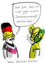 Cartoon: Damenmannschaft (small) by kittihawk tagged kittihawk,2014,fußball,wm,weltmeisterschaft,deutschland,nationalmannschaft,brasilien,halbfinale,sieg,einzug,ins,finale,trost,deutsche,wenn,trösten,fans,verständnis,triumpf