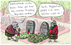 Cartoon: Erster Ebola Toter Deutschland (small) by kittihawk tagged kittihawk,2014,ebola,toter,leipzig,mein,günter,erster,todesfall,hoffentlich,steckt,sich,nicht,an,friedhof,witwen,grab,gießen,pflege