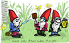 Cartoon: Minijobs (small) by kittihawk tagged kittihawk,2014,minijobs,ältere,arbeitnehmer,alte,altersarmut,über,65,gestiegen,arbeiten,im,alter,deutschland,gartenzwerge,gartenarbeit