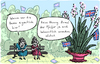 Cartoon: Queen im Pfeffer (small) by kittihawk tagged kittihawk,2015,queen,elisabeth,deutschland,besuch,warum,hier,pfeffer,woanders,wächst,omas,park,grün,flagge,großbritannien,parkbank,pause,vorbei