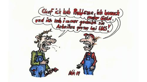 Cartoon: Das Problem (medium) by noh tagged norbert,heugel,noh,aelziv,problematik,arbeit,problem