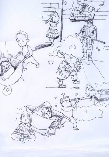 Cartoon: cocuk oyunlari (medium) by Bern tagged savas,guerre,war,enfants,cocuk,childeren,turkey,turkiye,turquie