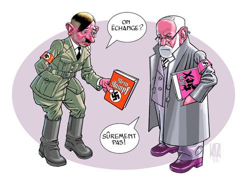 Cartoon: Hilter VS Freud (medium) by kada tagged buggy