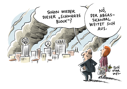 Cartoon: Abgasskandal bei Mercedes (medium) by Schwarwel tagged karikatur,schwarwel,abgas,skandal,mercedes,vw,daimler,abgasaffäre,rückruf,abgasbetrug,staatsanwaltschaft,abgaswerte,schadstoffe,schadstoffausstoß,umwelt,klima,umweltzerstörung