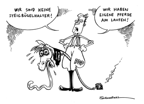 Cartoon: Ablehnung Ampelkoalition (medium) by Schwarwel tagged guido,westerwelle,ampelkoalition,nrw,ablehnung,karikatur,schwarwel