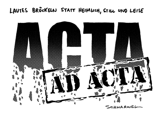 ACTA Unterzeichnung Schwebe ACTA Unterzeichnung Schwebe