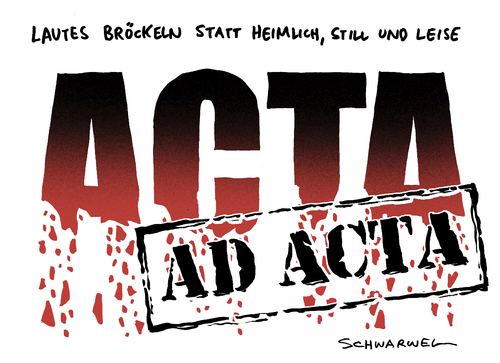 ACTA Unterzeichnung Schwebe ACTA Unterzeichnung Schwebe