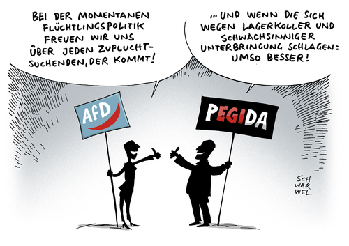 AfD Pegida Flüchtlingspolitik AfD Pegida Flüchtlingspolitik