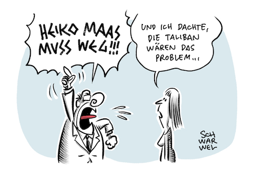 Cartoon: Afghanistan Heiko Maas Söder (medium) by Schwarwel tagged afghanistan,taliban,machtuebernahme,kabul,krieg,talibankaempfer,flucht,fluechtlinge,extremisten,radikale,islamisten,islam,koran,mord,massenmord,kriegsverbrechen,rekrutierung,kaempfer,armee,waffen,gewalt,koranschulen,terror,terrorismus,radikalislamisch,burka,schleier,verschleierung,frauenrechte,frauen,unterdrueckung,steinigung,terroranschlaege,pakistan,islamabad,militaer,panzer,miliaerflugzeug,bundeswehr,abzug,truppen,trump,geheimdienst,maschinenpistole,selbstmordattentaeter,kriegsgebiet,dschihadisten,eroberung,cartoon,karikatur,schwarwel,heiko,maas,söder,afghanistan,taliban,machtuebernahme,kabul,krieg,talibankaempfer,flucht,fluechtlinge,extremisten,radikale,islamisten,islam,koran,mord,massenmord,kriegsverbrechen,rekrutierung,kaempfer,armee,waffen,gewalt,koranschulen,terror,terrorismus,radikalislamisch,burka,schleier,verschleierung,frauenrechte,frauen,unterdrueckung,steinigung,terroranschlaege,pakistan,islamabad,militaer,panzer,miliaerflugzeug,bundeswehr,abzug,truppen,trump,geheimdienst,maschinenpistole,selbstmordattentaeter,kriegsgebiet,dschihadisten,eroberung,cartoon,karikatur,schwarwel,heiko,maas,söder