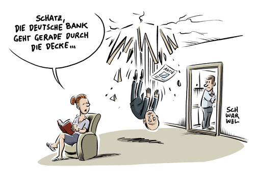 Cartoon: Aktie stürzt ab (medium) by Schwarwel tagged deutsche,bank,aktie,kurs,absturz,börse,us,usa,amerika,rekordstrafe,strafe,staatshilfe,karikatur,schwarwel,deutsche,bank,aktie,kurs,absturz,börse,us,usa,amerika,rekordstrafe,strafe,staatshilfe,karikatur,schwarwel