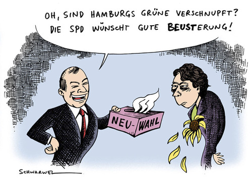 Cartoon: Beust die Grünen und die SPD (medium) by Schwarwel tagged beust,die,grünen,spd,karikatur,schwarwel