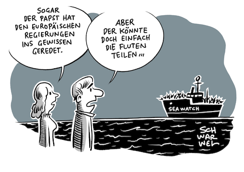 Blockierte Schiffe Mittelmeer