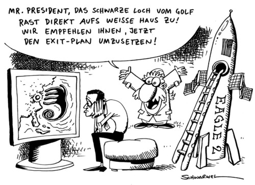 Cartoon: BP-Öl bedroht Obama (medium) by Schwarwel tagged bp,öl,bedrohung,krise,barack,obama,pest,golf,von,mexiko,umweltdesaster,ölkonzern,deepwater,horizon,mississippi,beschädigung,us,präsident,kariaktur,schwarwel