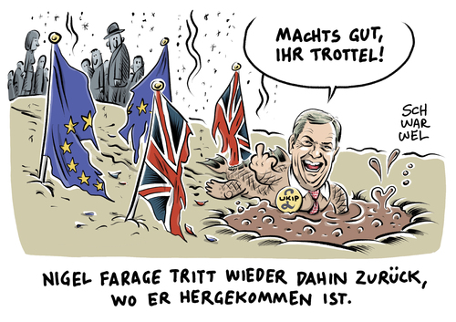 Brexit Farage wirft hin Brexit Farage wirft hin