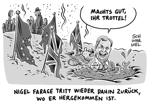 Brexit Farage wirft hin Brexit Farage wirft hin