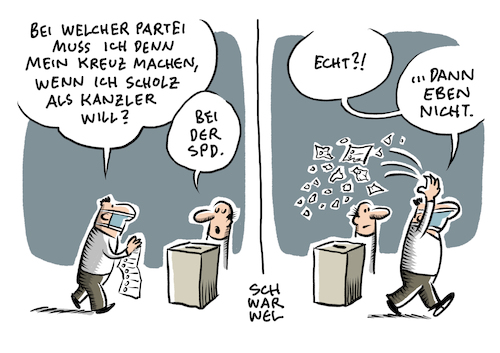 Cartoon: Bundestagswahl Scholz SPD (medium) by Schwarwel tagged bundestagswahl,kanzlerkandidat,kanzler,kanzlerin,wahlkampf,wahlen,wähler,annalena,baerbock,armin,laschet,olaf,scholz,spd,union,cdu,die,grünen,partei,umfragewerte,wahlprognose,cartoon,karikatur,schwarwel,bundestagswahl,kanzlerkandidat,kanzler,kanzlerin,wahlkampf,wahlen,wähler,annalena,baerbock,armin,laschet,olaf,scholz,spd,union,cdu,die,grünen,partei,umfragewerte,wahlprognose,cartoon,karikatur,schwarwel