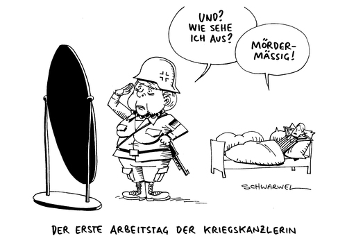 Cartoon: Bundewehr Einsatz Syrien (medium) by Schwarwel tagged bundewehr,einsatz,syrien,bundestag,zustimmung,soldat,soldaten,krieg,panzer,militär,waffen,gewalt,islamischer,staat,is,karikatur,schwarwel,terrormiliz,beteiligung,tornado,kampfjet,kampfflugzeuge,aufklärungsflüge,türkei,merkel,tot,tod,mord,mörder,terror,kriegskanzlerin,bundewehr,einsatz,syrien,bundestag,zustimmung,soldat,soldaten,krieg,panzer,militär,waffen,gewalt,islamischer,staat,is,karikatur,schwarwel,terrormiliz,beteiligung,tornado,kampfjet,kampfflugzeuge,aufklärungsflüge,türkei,merkel,tot,tod,mord,mörder,terror,kriegskanzlerin