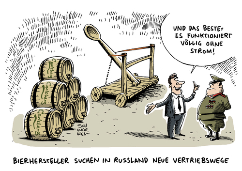 Cartoon: Carlsberg Ukraine Krise (medium) by Schwarwel tagged carlsberg,ukraine,krise,russland,brauerei,bier,bierbrauer,verlust,karikatur,schwarwel,carlsberg,ukraine,krise,russland,brauerei,bier,bierbrauer,verlust,karikatur,schwarwel