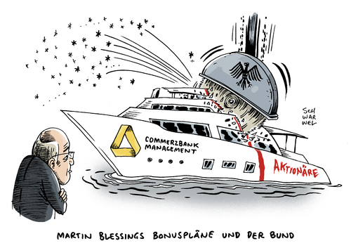 Cartoon: Commerzbank Großaktionär Bund (medium) by Schwarwel tagged commerzbank,großaktionär,bund,aktionär,bunoserhöhung,erhöhung,bärse,aktien,karikatur,schwarwel,manager,commerzbank,großaktionär,bund,aktionär,bunoserhöhung,erhöhung,bärse,aktien,karikatur,schwarwel,manager