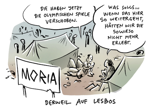 Cartoon: Corona Lesbos Moria (medium) by Schwarwel tagged corona,coronavirus,panemie,virus,virusinfektion,olympia,olympische,spiele,shutdown,ausgangssperre,kontaktsperre,ausgangsbeschränkungen,lesbos,flüchtlinge,geflüchtete,flüchtlingskrise,flüchtlingspolitik,asyl,asylpolitik,migration,migrationspolitik,flüchtlingslager,flüchtlingscamp,moria,stayhome,flattenthecurve,griechenland,katastrophe,krieg,hilfsorganisation,menschenrechtsorganisation,grenzöffnung,erdogan,türkei,ankara,folter,sexualisierte,gewalt,pandemiegefahr,quarantäne,grippe,krätze,meningitis,cartoon,karikatur,schwarwel,corona,coronavirus,panemie,virus,virusinfektion,olympia,olympische,spiele,shutdown,ausgangssperre,kontaktsperre,ausgangsbeschränkungen,lesbos,flüchtlinge,geflüchtete,flüchtlingskrise,flüchtlingspolitik,asyl,asylpolitik,migration,migrationspolitik,flüchtlingslager,flüchtlingscamp,moria,stayhome,flattenthecurve,griechenland,katastrophe,krieg,hilfsorganisation,menschenrechtsorganisation,grenzöffnung,erdogan,türkei,ankara,folter,sexualisierte,gewalt,pandemiegefahr,quarantäne,grippe,krätze,meningitis,cartoon,karikatur,schwarwel