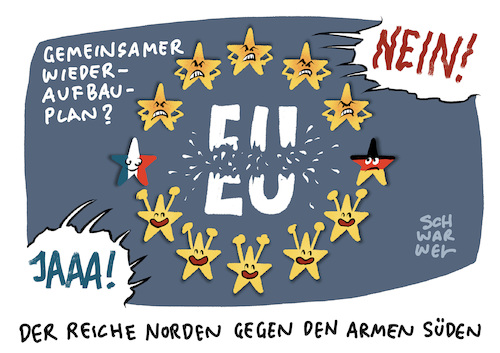 Cartoon: Corona Wirtschaftskrise EU (medium) by Schwarwel tagged corona,coronakrise,pandemie,epidemie,virus,coronavirus,wirtschaftskrise,wirtschaft,finanzen,geld,rezession,arbeitslosigkeit,ankurbelung,konsum,firmen,konzerte,finanzmarkt,börse,merkel,macron,wiederaufbauplan,eu,europäische,union,europa,cartoon,karikatur,schwarwel,mitgliedsstaaten,schulden,aufbauhilfe,konjunktur,konkunkturprogramm,konjunturmaßnahmen,corona,coronakrise,pandemie,epidemie,virus,coronavirus,wirtschaftskrise,wirtschaft,finanzen,geld,rezession,arbeitslosigkeit,ankurbelung,konsum,firmen,konzerte,finanzmarkt,börse,merkel,macron,wiederaufbauplan,eu,europäische,union,europa,cartoon,karikatur,schwarwel,mitgliedsstaaten,schulden,aufbauhilfe,konjunktur,konkunkturprogramm,konjunturmaßnahmen