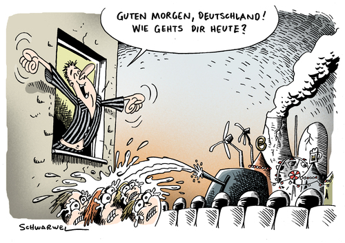 Cartoon: D im neuen Einheitsjahr (medium) by Schwarwel tagged deutschland,einheit,jahr,neu,regierung,politik,politiker,karikatur,schwarwel,krise,atom,streit,finanzen,wirtschaft,lage,oktoberfest,energie,deutschland,einheit,regierung,finanzen,atom,streit,krise,wirtschaft,lage,oktoberfest,energie,atomkraft,wiedervereinigung,deutsche einheit,deutsche